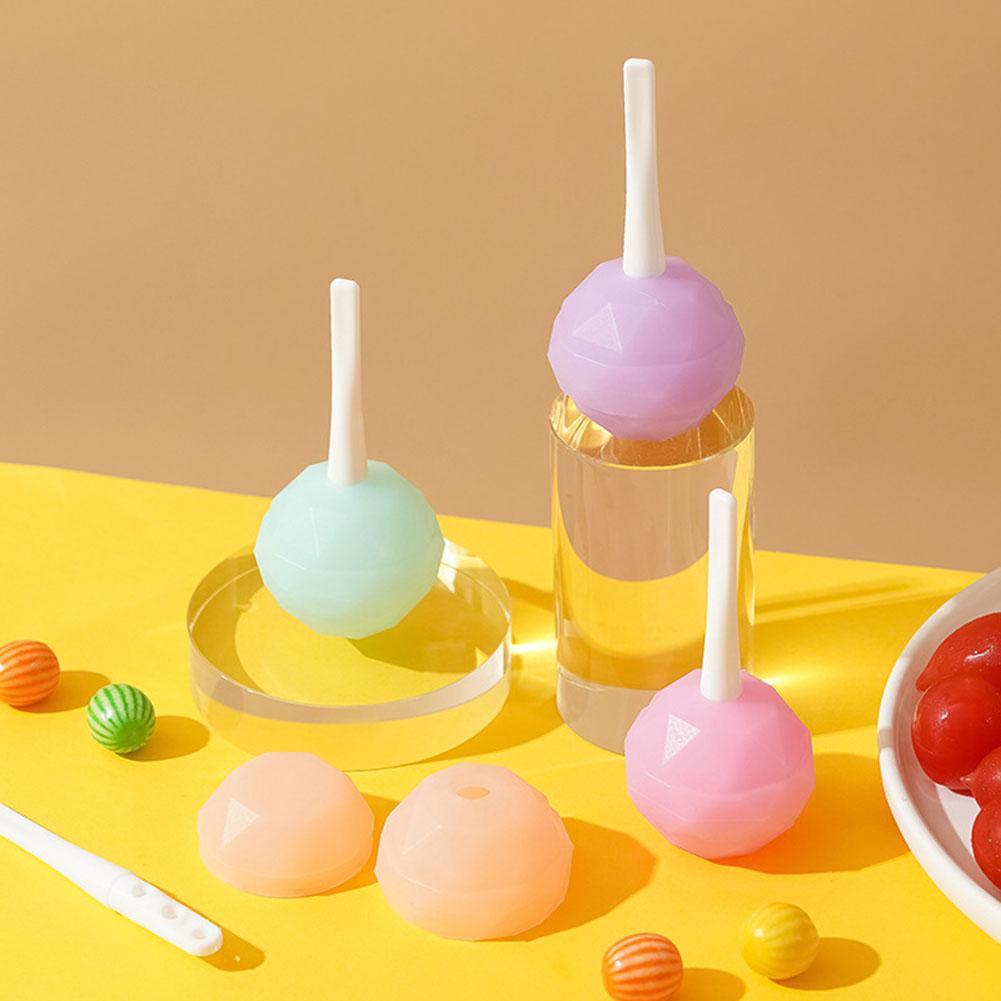 

4pcs Homemade Round Diamonded Popsicle Mold Reusable Ice Making Template For Summer Drinking China Mainland