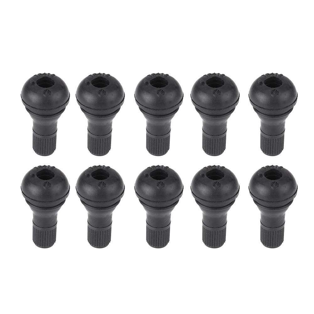 10Pcs Car Auto TR412 Rubber Snap In Tire Tyre Valve Stem Dust with High Temperature Valve Cores for ATV s Lawn Garden Equipment
