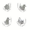 Dog Resin Statue - Halloween Decor Cute Spooky White Resin Figurine for Garden Witch Theme Party - No Candles, Halloween Props