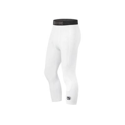 Basketball Series Letter Mid-Waist Comfortable Breathable Three-Quarter Sports Pants Men Bottoms Basic-White AUQU027-6