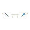 Y62825 Frameless Metal Reading Glasses - Fashionable, Lightweight, Unisex, High-Definition