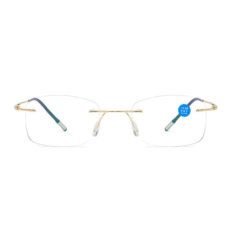 Y62825 Frameless Metal Reading Glasses - Fashionable, Lightweight, Unisex, High-Definition