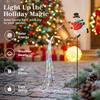 Christmas Patio Decorations, Solar-powered Christmas Snowman Lights, Warm-colored Lights