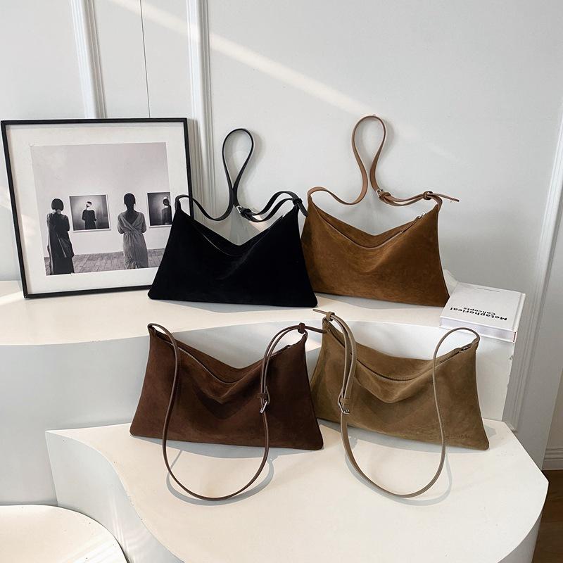 Retro Hirschleder Samt Große Kapazität Messenger Bag Damen Saison High Sense Fashion Schultertasche Tide