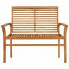 VidaXL Banc de Jardin avec Coussin Meuble d'Extérieur Banc de Patio Meuble de Jardin Banc de Terrasse Beige 112 cm Bois de 3062652
