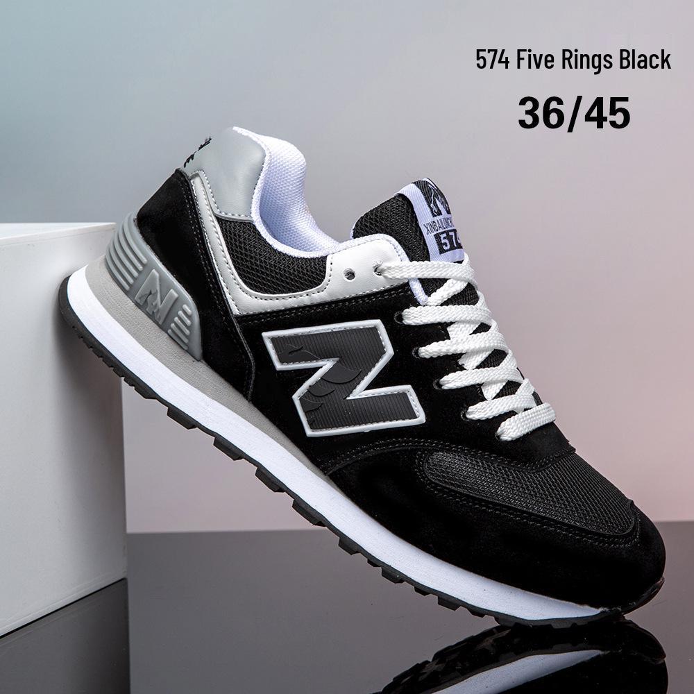 Retro Fashion Casual Lightweight Non-slip Unisex Shoes with N Logo for Spring/Autumn