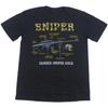 Military SNIPER Sniper Rifle, Imported T-SHIRT, Short-sleeved T-shirt, Round-neck, Pure Cotton