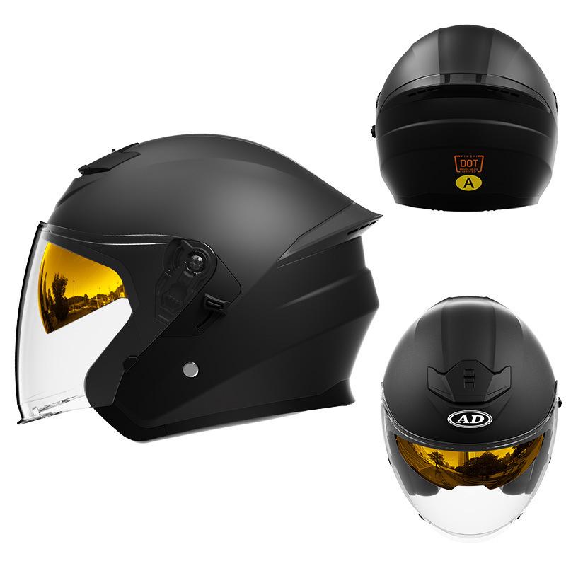 AD 3C Certified Electric Motorcycle Half Helmet for Men & Women - Summer, Breathable, and Safe