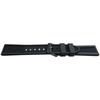 Watch Bracelet - MY-MONTRE - Diamond Textured - Black - Silver Steel Buckle - 24mm (18-24mm)