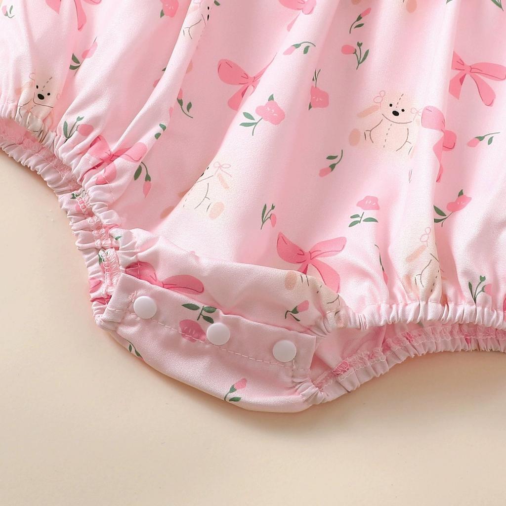 Unisex Infant Fashion Collar Romper For Baby Daily Wear