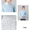Detachable Collar Button Removable Hollow Embroidery Design Half Shirt Blouse for Quick Outfit Changes Various Occasion