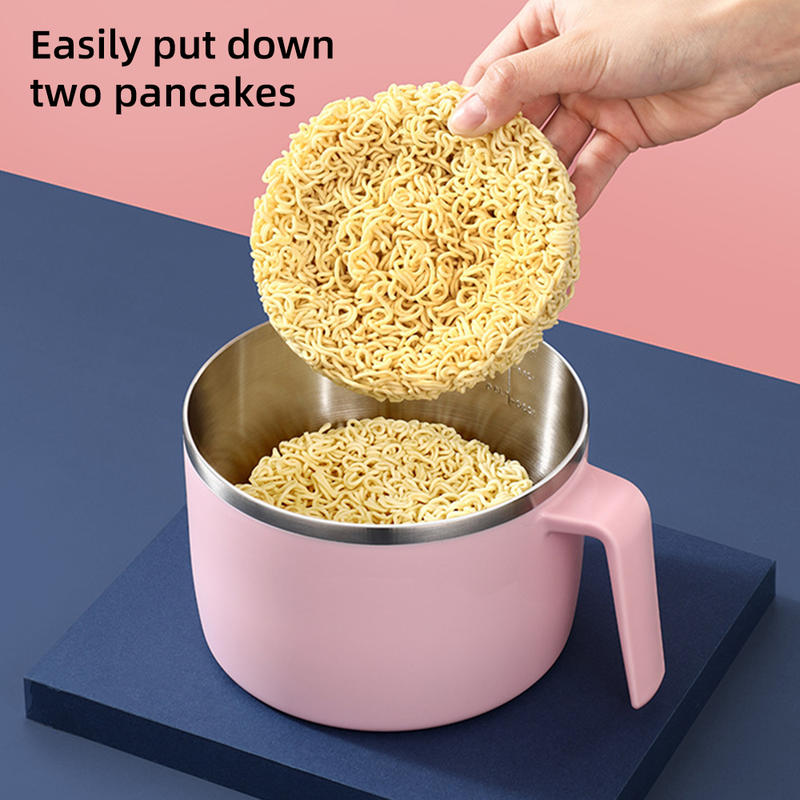 Large stainless steel bowl with lid kitchen large noodle soup noodle rice ramen fruit bowl food salad container kitchen home kitchen utensils | bowlin