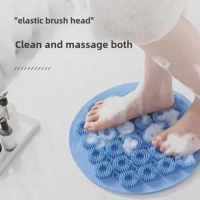 30cm Runde Rutschfeste Badematte mit Saugnäpfen und Massageringen