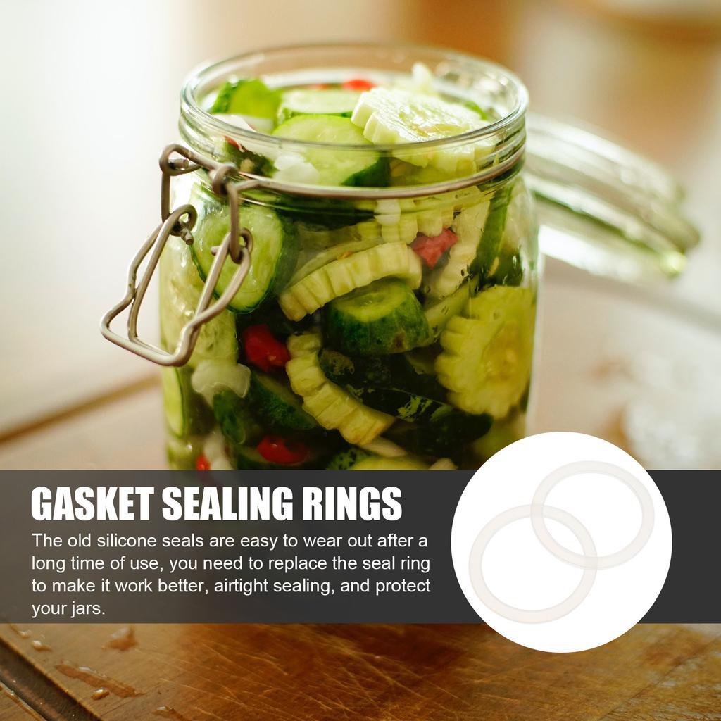 20Pcs Sealing Rings Silicone Gaskets for Jar Lids Mason Jars Leakproof Airtight Replacement Rings for Jars Canning Wide Mouth