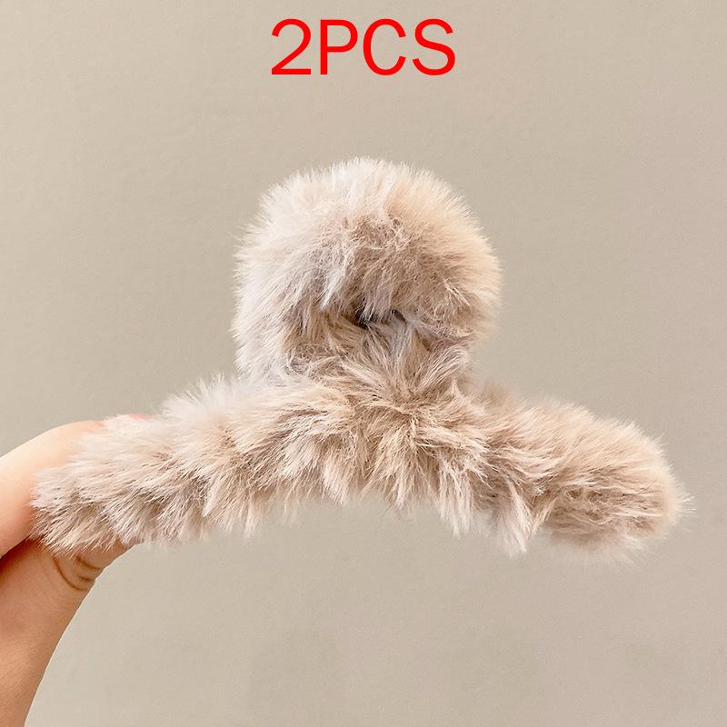 2 ΤΕΜ Premium Σετ Κεφαλών Νέο Γυναικείο Κλιπ Κλιπ Νύχι Μόδας Καφέ Μαύρο Ακρυλικό Μεγάλες Φουρκέτες Claw For Lady Clip Barrette Αξεσουάρ μαλλιών