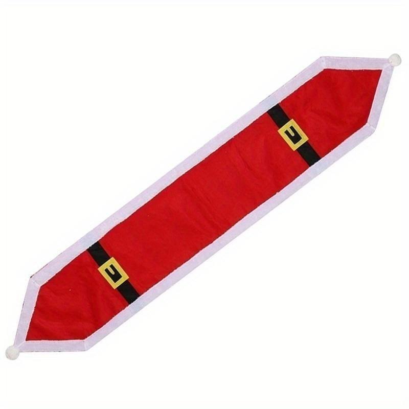 1PC 180*35CM Christmas Holiday Santa Claus Tablecloth Embroidered Table Runner