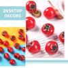 ORFOFE 12-teiliges Miniatur-Tomatenmodell, 0,85 Zoll künstliche Tomatendekoration, Simulationsfrucht, Puppenhaus-Anhänger, Kleine Artikel-Ausstellung