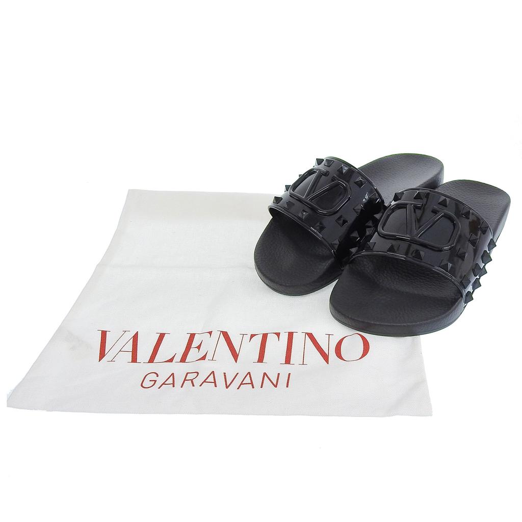 Pristine Valentino Garavani Sandals black rubber mens 40 Used