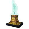 Puzzle 3D Statue de la Liberté illuminée - Ravensburger - Monument 108 pièces - sans colle - avec LEDS couleur - Dès 8 ans
