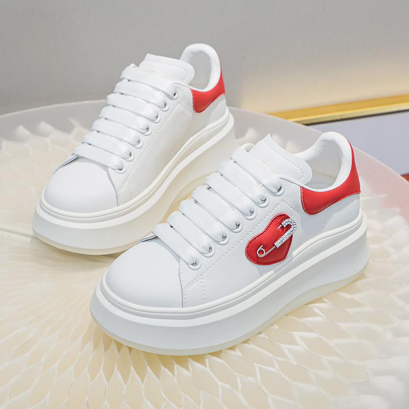 Women's shoes versatile platform casual single shoes autumn muffin color matching small shoes sports leather