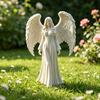 3D Printed Angel Girl Ornament White Winged Girl Statue Sculpture Home Office Living Room Desktop Decoration Ornament