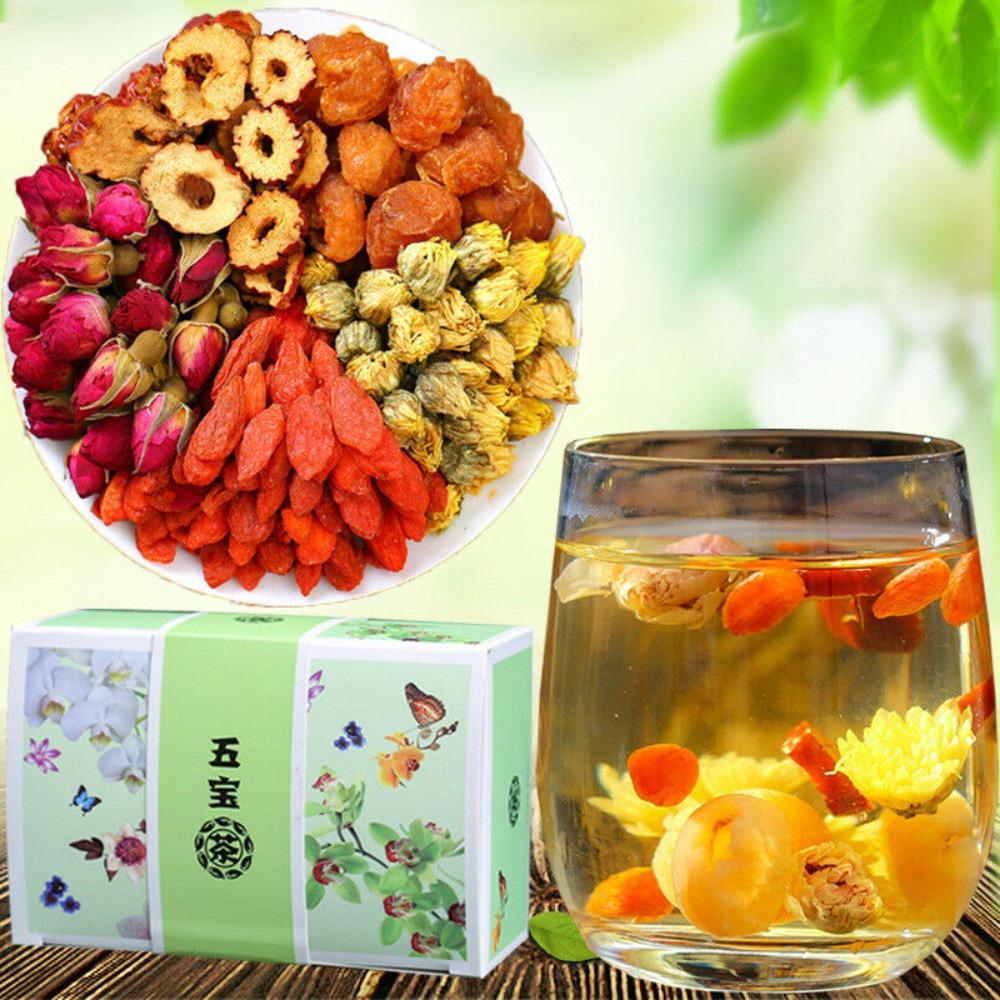 120g Organic Five Treasure Herbal Tea Goji Date Rose Chrysanthemum
