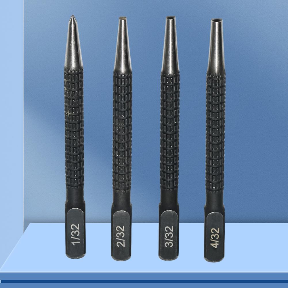 Alloy Steel Nail Punch Hole Locator Multipurpose Nail Setter Punch And Center Punch Set 0.79/1.59/2.38/3.18mm Positioning Punch