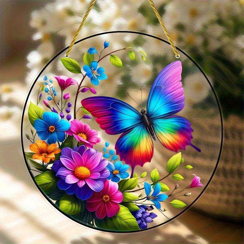 

2D Flat Acrylic Butterfly Decoration, No Need for Batteries/electricity, Unique Indoor/outdoor Decoration, Multi-purpose Traditional Sty 20*20cm