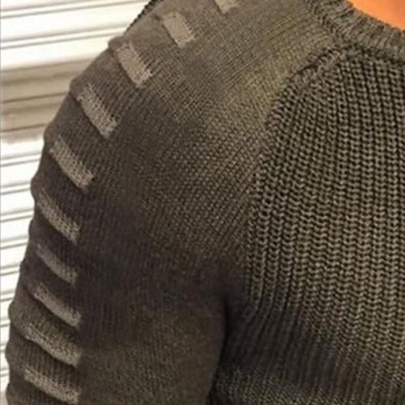 Premium Quality Fashion Men O-neck Knitting Sweater Long Sleeve Slim Fit Pullover Top