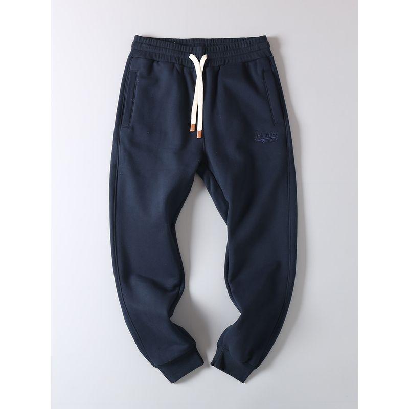 400g Heavyweight Pearl Velvet Multi-Needle Embroidery Warm Sports Casual Cotton Pants Autumn and Winter Unisex Fleece Jogger Pants
