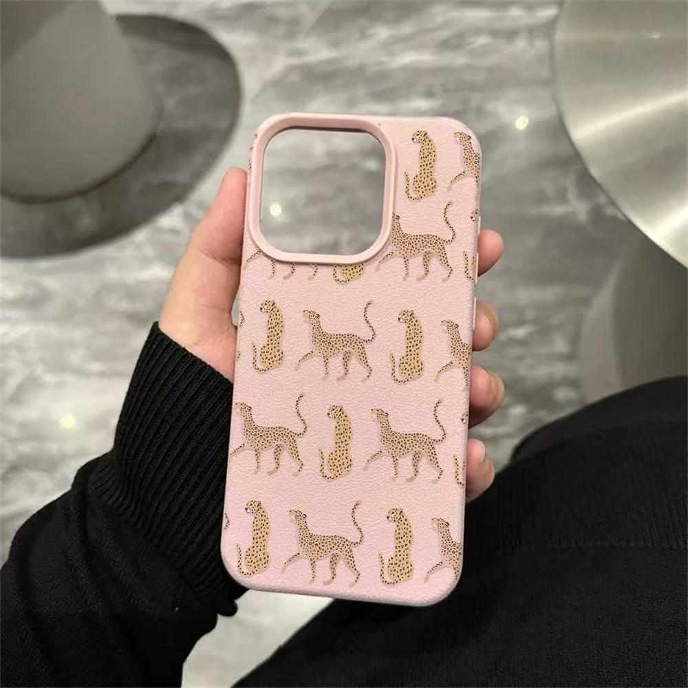 Phone Case For Samsung S26 A17 A26 A36 A05S A06 A15 A35 A54 Ultra Slim Soft Touch Durable Yellow Leopard Case
