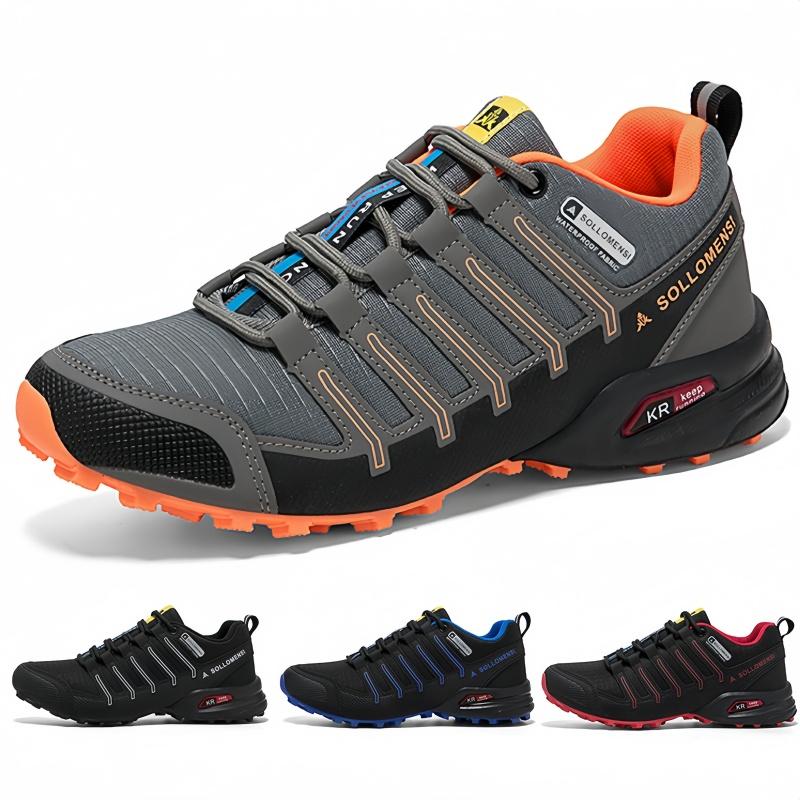 Men's Hiking Shoes,Rubber Soles, Non-Slip and Wear-Resistant All-Terrain Hiking Sports Shoes, Camping and Hunting Training Shoes