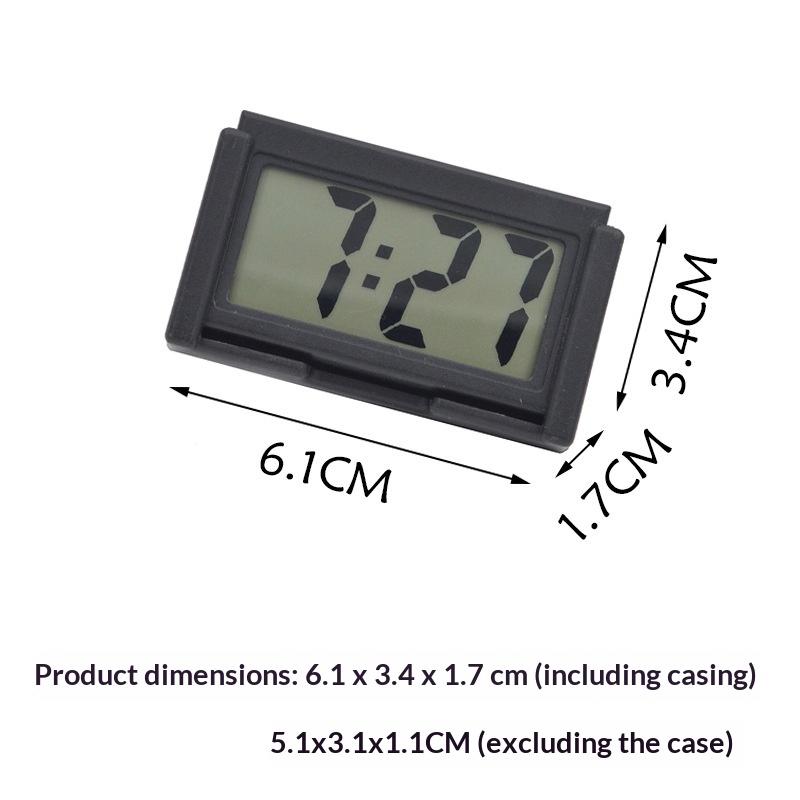 Mini Digital Klocka Stor Skärm Bil Instrumentpanel Elektronisk Klocka Självhäftande Digital Tidsfäste Bilklocka