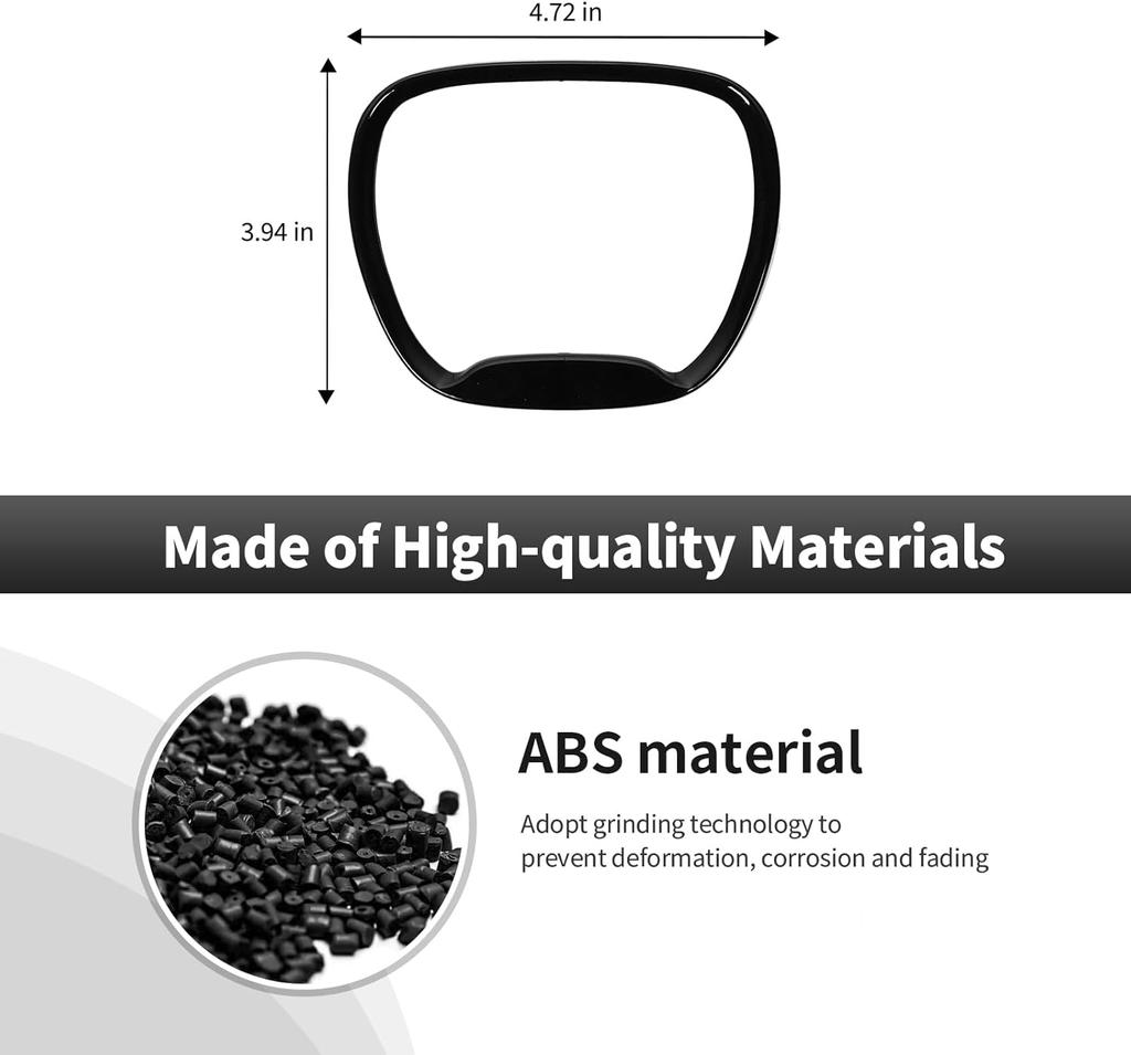Central Control Steering Button Frame Trim Car Interior Decoration Fit for Dodge Challenger Durango Charger 2015-2025 Interior Accessories,Black