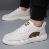 Men's shoes spring new leather men's casual leather shoes trendy fashion versatile sports shoes