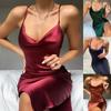Letnia bez rękawów Spaghetti Strap Czarna jedwabna długa sukienka Sexy Backless Elegancka satynowa Bodycon Sukienka Kobieta Split Midi Sukienki
