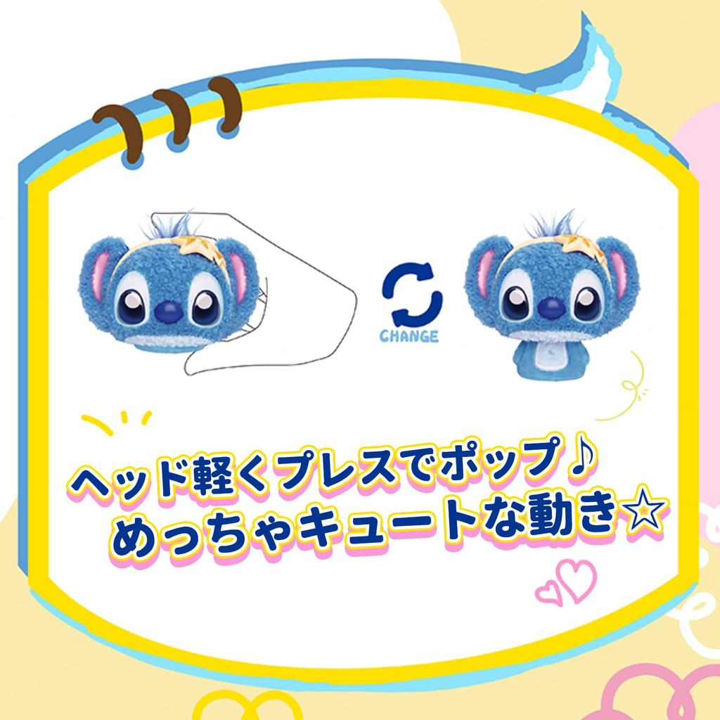 TOP TOY Disney Stitch and Bouncy Plush Pendant Gachapon Blind Box Figure Plastic Model Premium Toy Birthday Gift Stitch Character Collectible