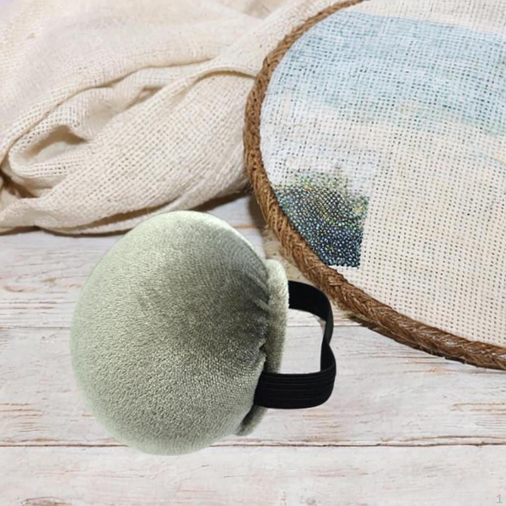 Round Pin Cushion for Wrist with Elastic Strap Sewing And Embroidery