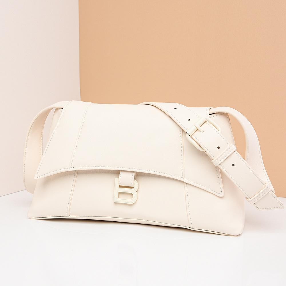 

Сумка на плече, Сумка-пісочний годинник, Модна та проста сумка, Жіноча висококласна сумка для роботи під пахву бежевий