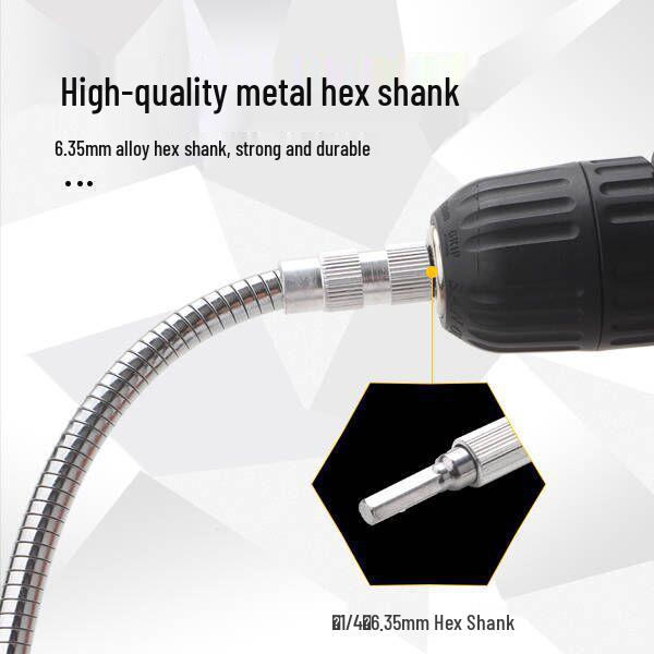 Rechargeable Electric Drill and Screwdriver with Soft Shaft and Universal Adapter