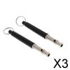 3x2Pcs Pet Dog Ultrasonic Training Whistles Barking Deterrent Call Whistle Black