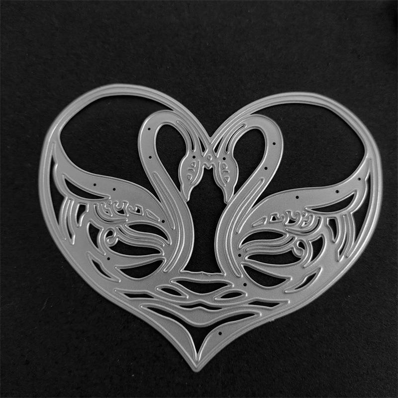 Love Swan Strange Smiley Design Style Metal Cutting Dies DIY Scrapbooking Embossing Stencil Paper Craft Album Template