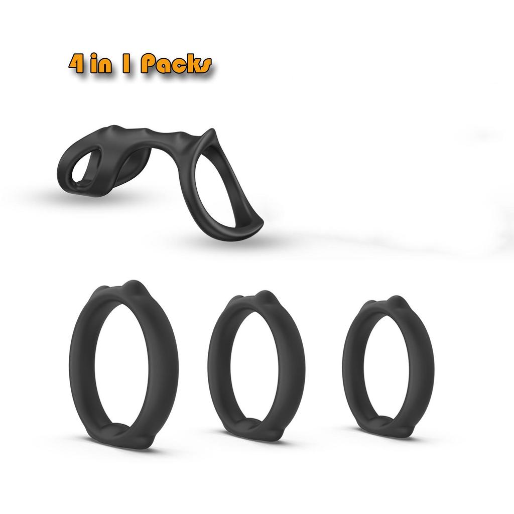 Soft Silicone Penis Cock Ring Set Male Ball Scrotum Stretcher Penis Lock Cock Ring Delay Ejaculation Enlargement Sex Toy Big Man