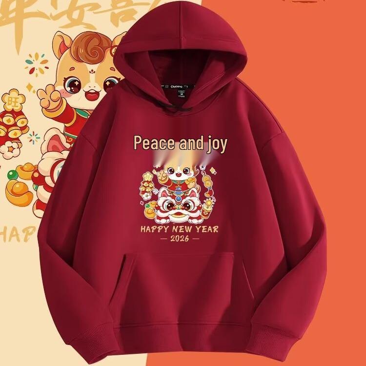 Awakening Lion Men s Hooded Sweatshirt - Autumn/Winter 2026 National Tide Coupled Loose Fit, New Chinese Hong Kong Style M