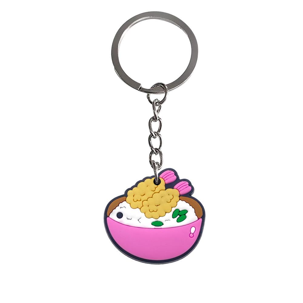 Exquisite PVC Food Keychain: Soft Rubber Pendant for Students - Trendy Small Gift