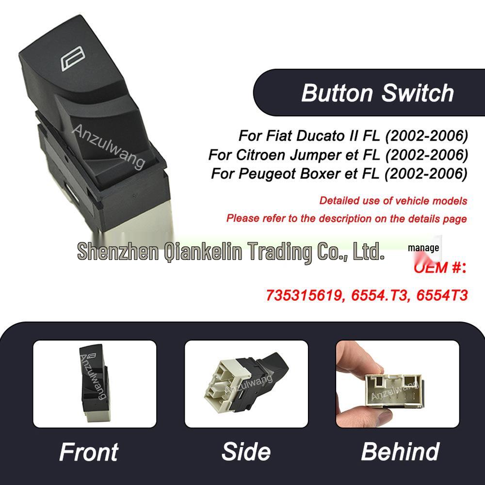 Electric Window Switch for Fiat - Single Lifter (735315619/735315616) Chotacbras