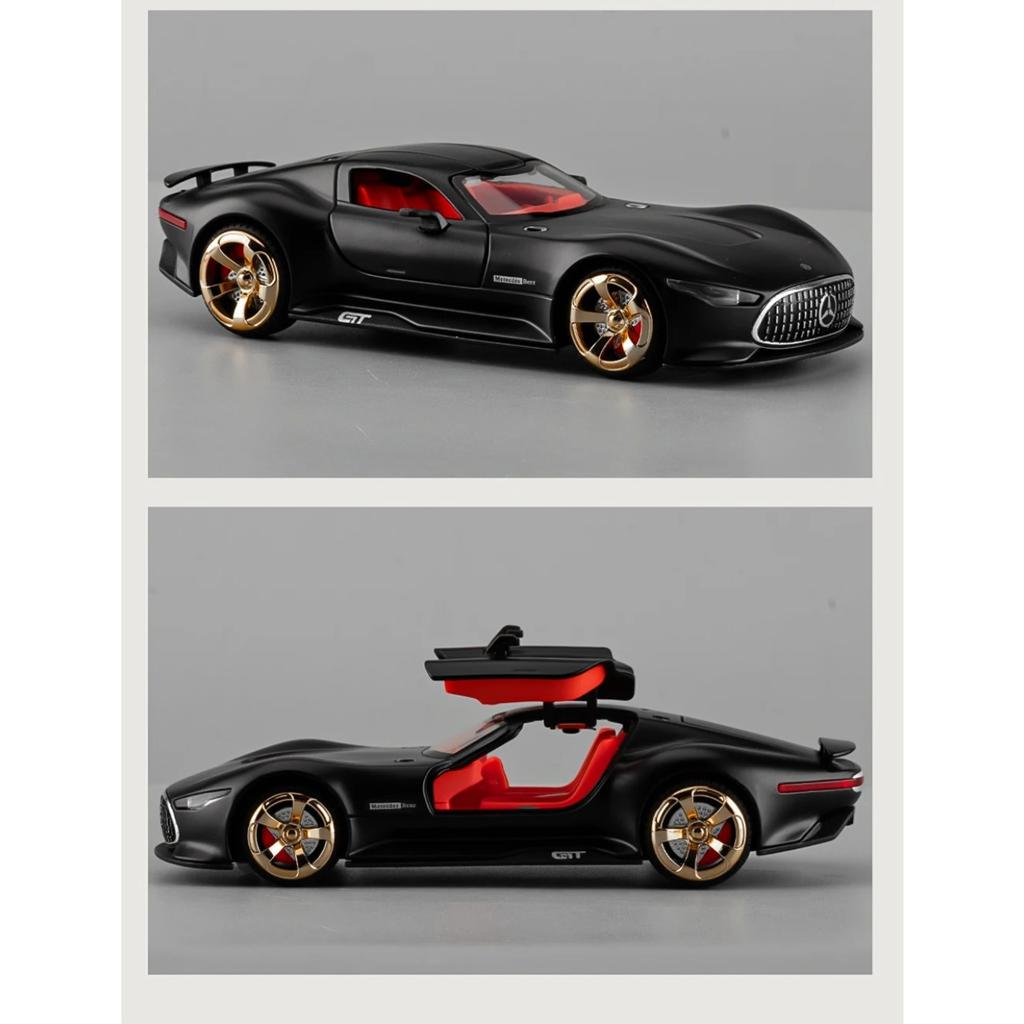 1/32 Mercedes-Benz AMG Vision GT Sportwagen Modell Simulation Sound und Licht Desktop Ornament Kinderspielzeug Jungengeschenk