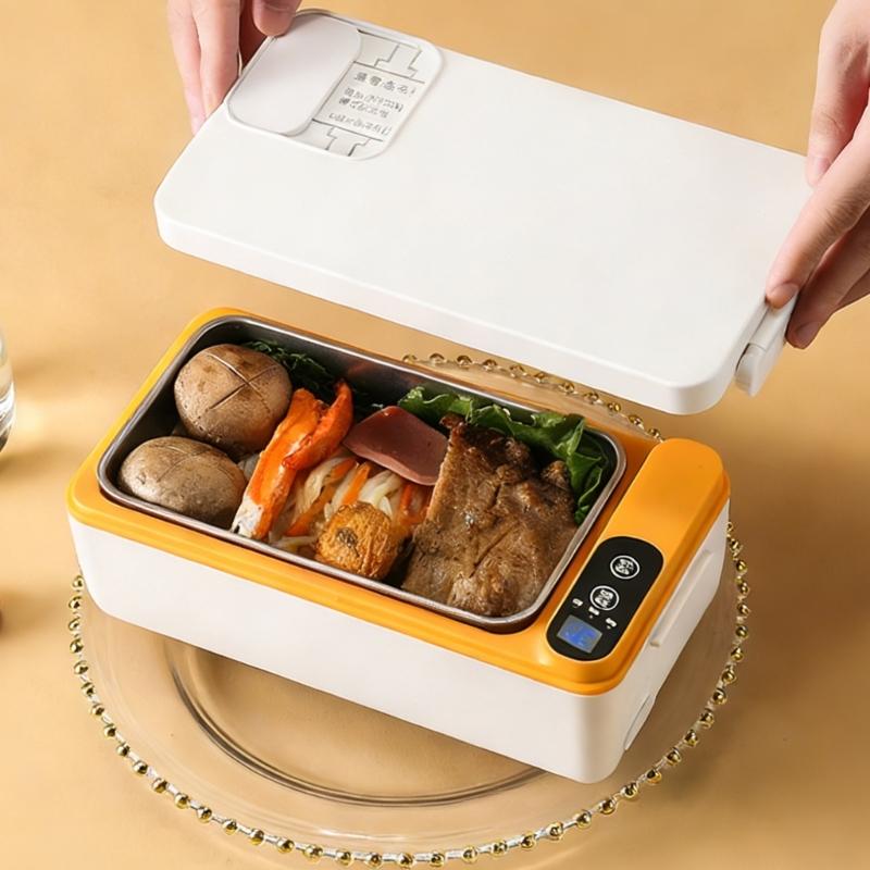 Portable Electric Lunch Box 1L Capacity Thermal Food Warmers Lunch Heating Box For Work School Camping And Home Use