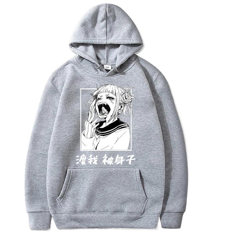Japanese Anime Himiko Toga Pattern Hoodie Men's Hoodie Vintage Unisex Pullover Men Vintage Graphic Hoody Tops Oversize Clothing