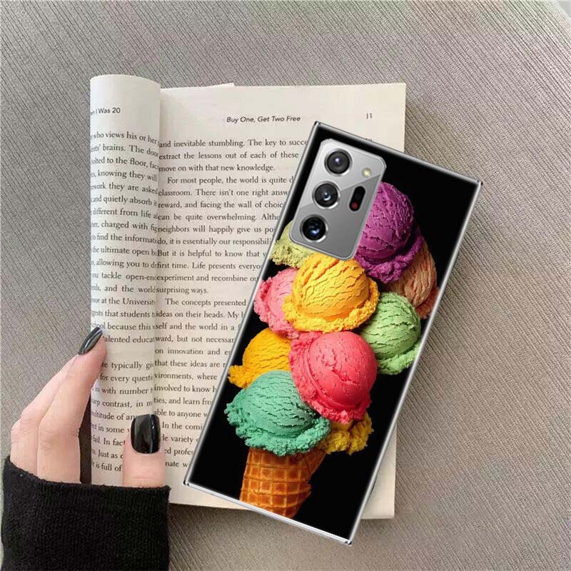 Colorful Ice Cream and Popsicles Phone Case For Samsung Galaxy S25 Edge S24 S23 FE S22 S26 Ultra S21 S20 S10 Plus Capa Soft